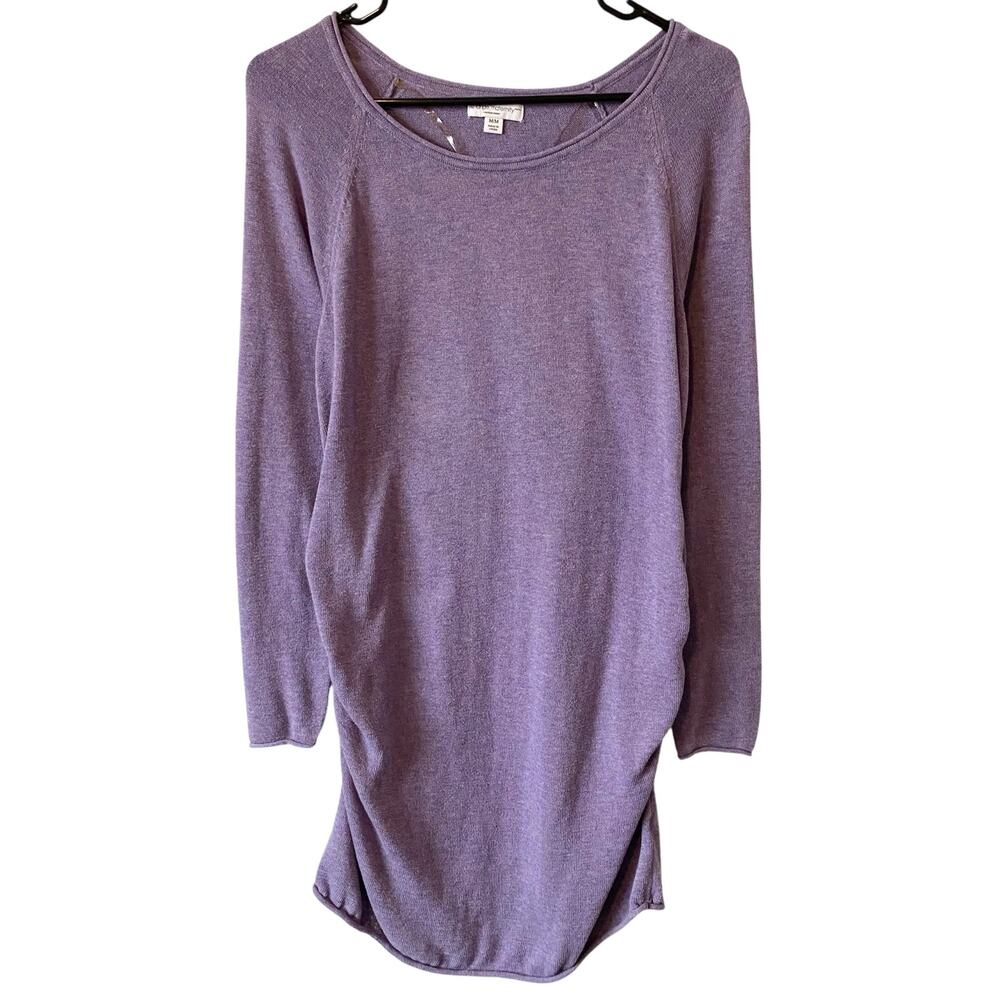 LIZ LANGE MATERNITY Purple Knit Maternity Sweater Tunic Size Medium